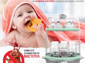 Steam steriliser for feeding bottles